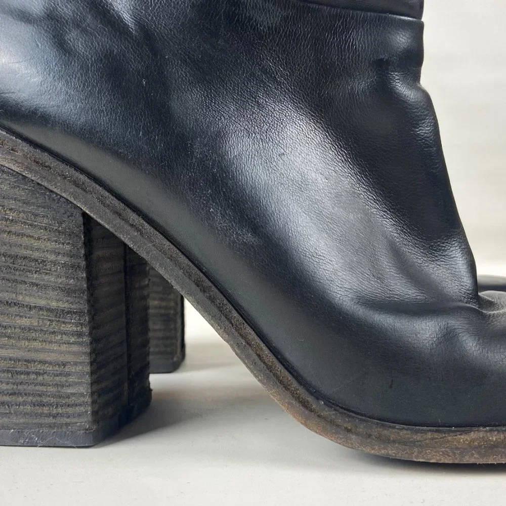 MARSELL BLOCK HEEL ZIP COMBAT MOTO BOOTS 39 8.5 - Picture 6 of 9